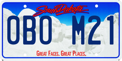 SD license plate 0BOM21