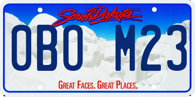 SD license plate 0BOM23