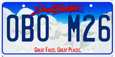 SD license plate 0BOM26