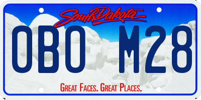SD license plate 0BOM28