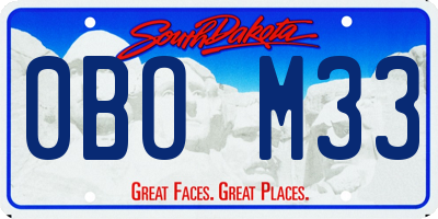 SD license plate 0BOM33