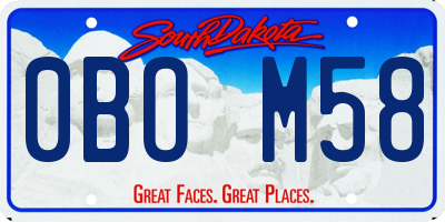 SD license plate 0BOM58