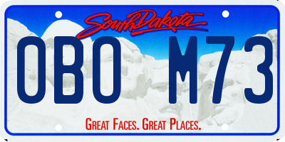 SD license plate 0BOM73