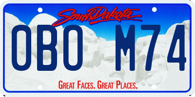 SD license plate 0BOM74