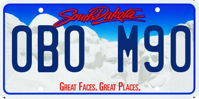 SD license plate 0BOM90