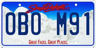 SD license plate 0BOM91