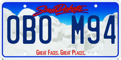 SD license plate 0BOM94