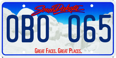 SD license plate 0BOO65