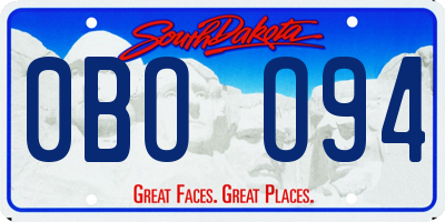 SD license plate 0BOO94