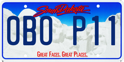 SD license plate 0BOP11