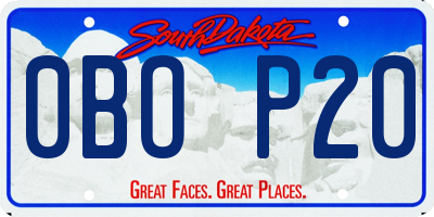SD license plate 0BOP20