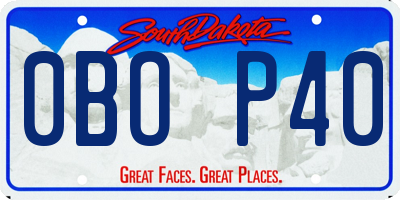 SD license plate 0BOP40