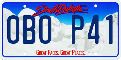 SD license plate 0BOP41