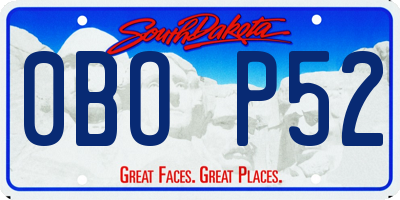 SD license plate 0BOP52