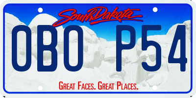 SD license plate 0BOP54