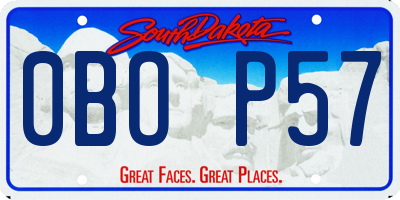 SD license plate 0BOP57