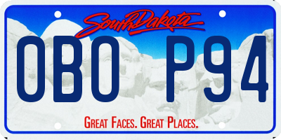 SD license plate 0BOP94