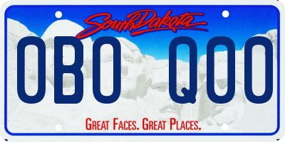 SD license plate 0BOQ00
