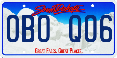 SD license plate 0BOQ06