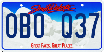 SD license plate 0BOQ37