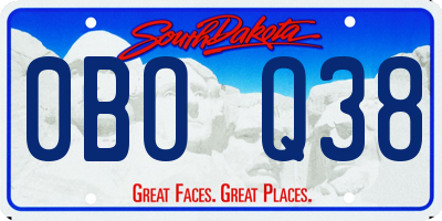 SD license plate 0BOQ38