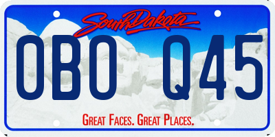 SD license plate 0BOQ45