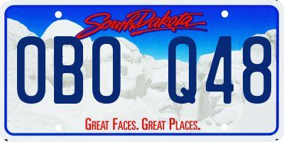SD license plate 0BOQ48