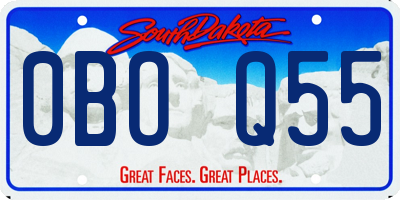 SD license plate 0BOQ55