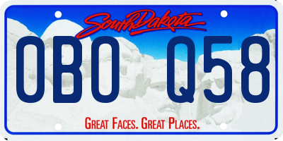 SD license plate 0BOQ58