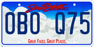 SD license plate 0BOQ75