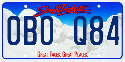 SD license plate 0BOQ84