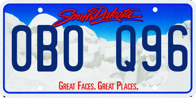 SD license plate 0BOQ96
