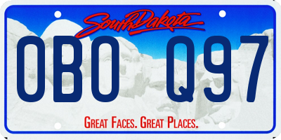 SD license plate 0BOQ97