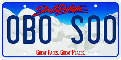 SD license plate 0BOS00