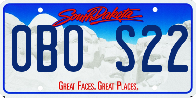 SD license plate 0BOS22