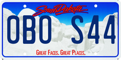 SD license plate 0BOS44