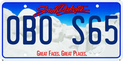 SD license plate 0BOS65