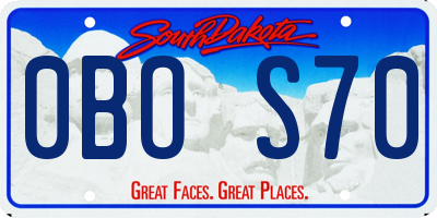 SD license plate 0BOS70