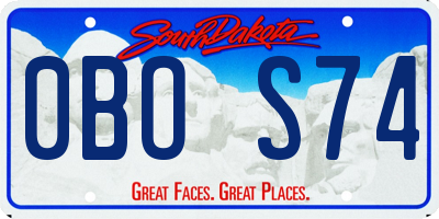 SD license plate 0BOS74