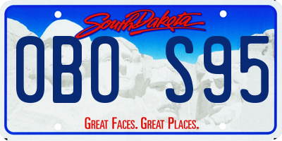 SD license plate 0BOS95