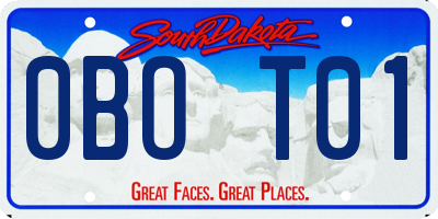 SD license plate 0BOT01