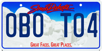 SD license plate 0BOT04