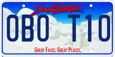 SD license plate 0BOT10