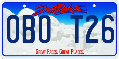 SD license plate 0BOT26