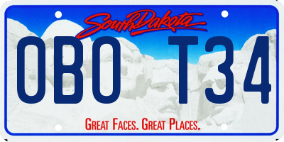 SD license plate 0BOT34