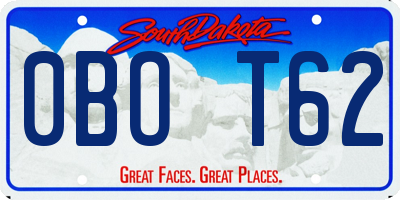 SD license plate 0BOT62