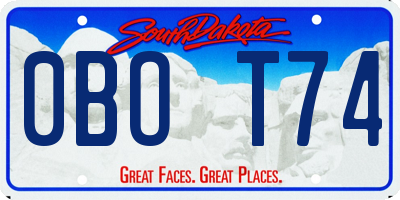SD license plate 0BOT74