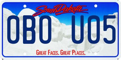 SD license plate 0BOU05