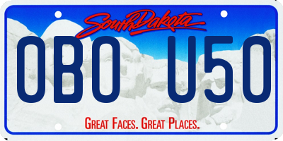 SD license plate 0BOU50