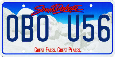 SD license plate 0BOU56